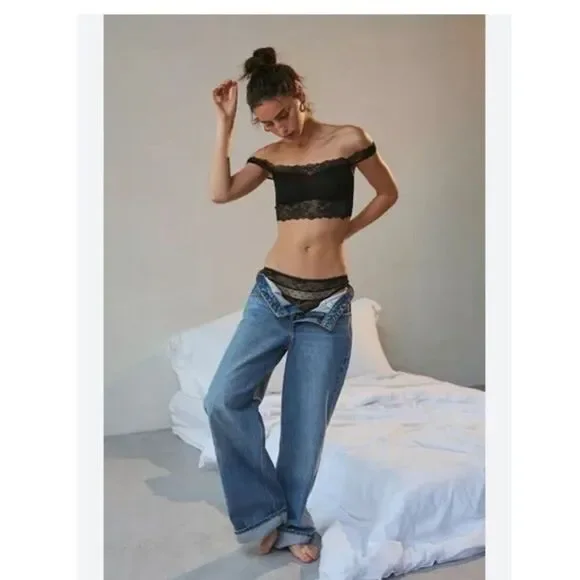 NWT Out From Under Red Lace Floral Bra Top / Bralette Off The Shoulder  Size XL - Picture 7 of 16